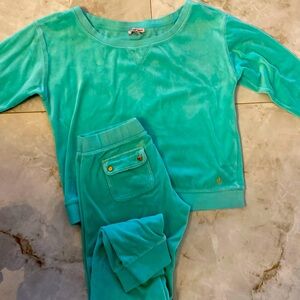 Juicy couture size small joggers with matching medium  velour top